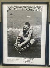 RENNIE ELLIS Photo Signed “Robert McGhie” Smoking 1973 VFL Grand Final -A1 Frame