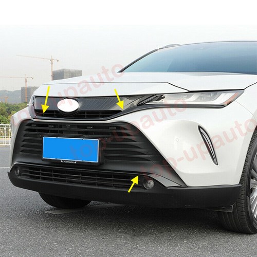 Parachoques delantero y cubierta de moldeo de parrilla negro brillante para Toyota Venza 2021-2023 - Imagen 8 de 9