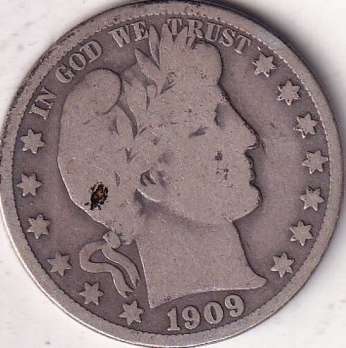 1909-O SILVER Barber Half Dollar - VG - #161 - BEAUTIFUL COLOR