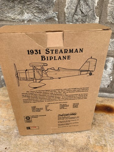 New VTG Wings Of Texaco Die Cast 1931 Stearman Biplane Collector's Edition ERTL - Picture 15 of 16