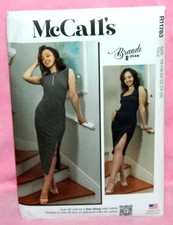 Uncut McCalls Sz 18-26 Sleeveless Crew or Scoop Neck Knit Dresses Pattern 11783