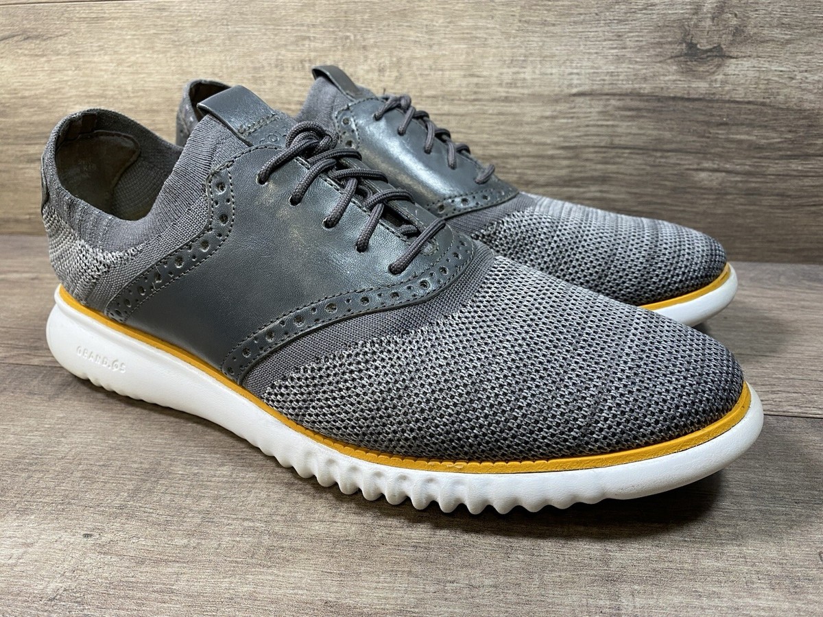 Cole Haan 2.Zerogrand Gray Saddle Knit Oxford Shoes Mens 9.5  display picture 1
