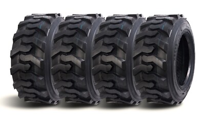 4PCS 10-16.5 Skid Steer Tires SKS 10x16.5 10PR Heavy Duty Tubeless Replace Tyre