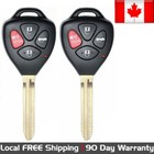 2x Porte-clés Télécommande Entrée Sans Clé de Remplacement Neuf pour Toyota - GQ4-29T