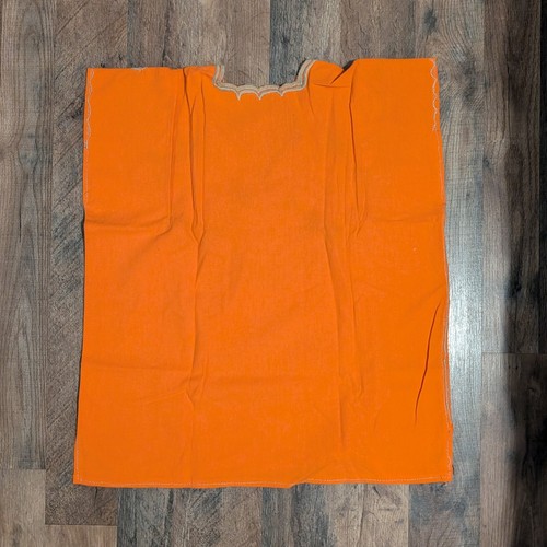 Mexican Embroidered Orange Top Blouse made in Oaxaca - Picture 2 of 4