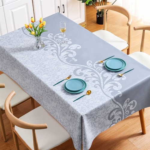 European Tablecloth Waterproof Oilproof Embroidered PVC Rectangular Dustproof - Picture 18 of 23