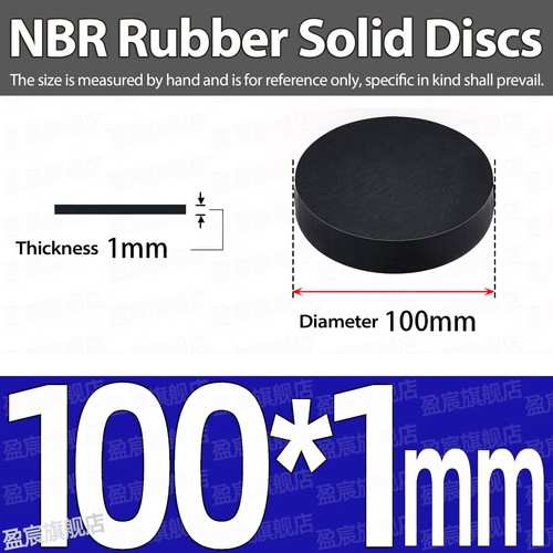 NBR Rubber Solid Discs Flat Round Pad Sealing Non-Slip Cushioning Dia 5mm-150mm - Bild 51 von 266