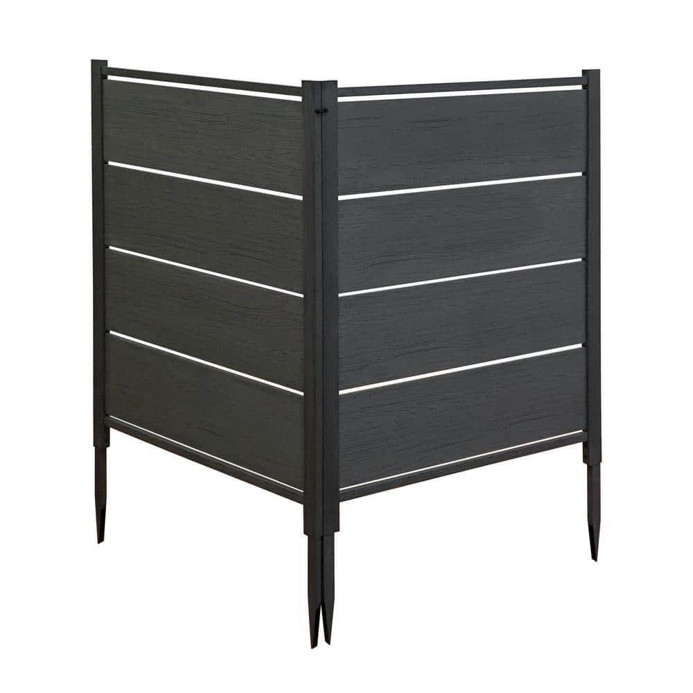 Enclo Privacy Screens Privacy Screen Kit 4 ft x 3.3 ft Water Resistant Charcoal