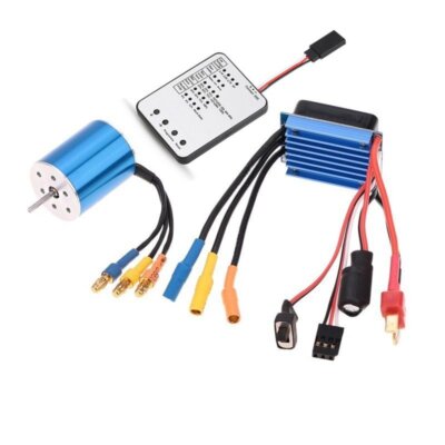 Surpass Hobby Blue 2430 Brushless Motor+25A ESC+Program Card f/ 1/18 1/16 RC Car