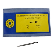 12 Pk. CS Osborne No. 42 Harness Awls, 1-1/2" Long