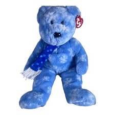 Ty Beanie Babies 1999 Holiday Teddy Bear Plush Toy Blue