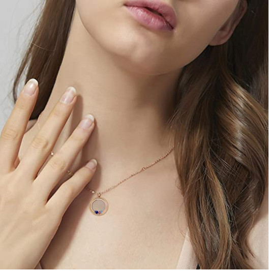 Floating Charm Necklace,Stainless Steel Floating Locket Necklace Including Chain