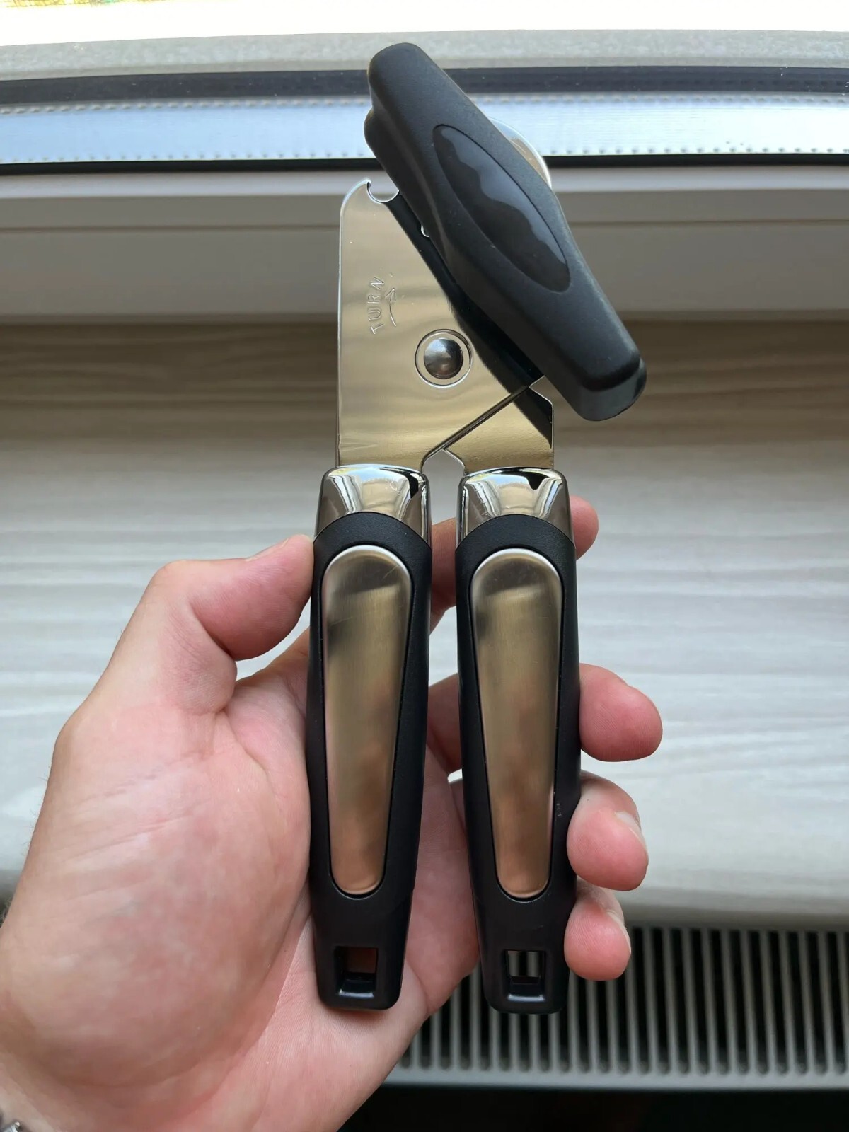 1pcs Can Opener heavy duty Smooth Edge Manual Stainless Steel Handy-image