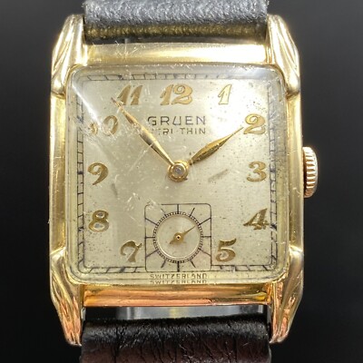 Montre-bracelet Vintage Gruen Veri-Thin 15 Bijoux - Mouvement Suisse - À Réparer