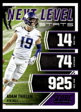 2021 Panini Score Adam Thielen #NL13 Minnesota Vikings Next Level Stats Football