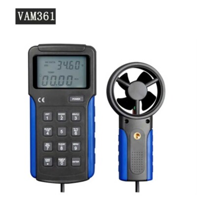 Air Flow Anemometer VAM361 Split Handheld Wind Meter  Display Anemometer