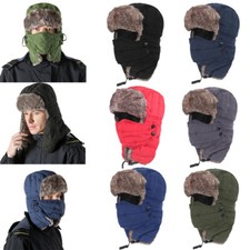 Winter Warmer Hat Ski Snow Cap Fleece Face Mask with Earflap for Cold Weather US