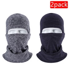 2PCS Winter Fleece Balaclava Windproof Ski Face Mask Neck Warmer Gaiter MenWomen
