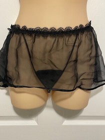 La Perla Black Label Exotic Silk Babydoll Panty Set L