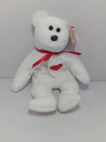 TY Beanie Collection Valentino The Valentines Bear Bean Bag Plush - Picture 1 of 4