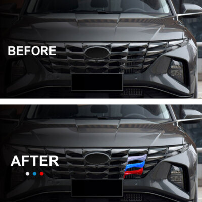 #ad 3x For 2021 2024 Hyundai Tucson Front Grille Strip Cover Decor Trims Accessories $18.99