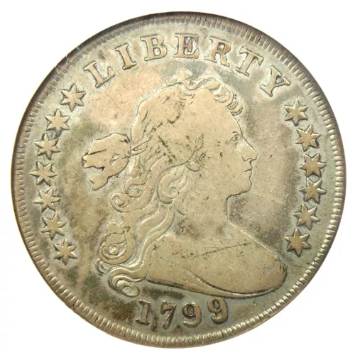 1799/8 Draped Bust Silver Dollar $1 15 Stars Coin BB-141 - Certified NGC VG10