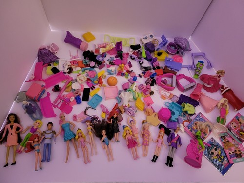 Mattel Barbie Polly Pocket Disney Princess Dolls Clothes Accessories Shoes Lot - Picture 2 of 24