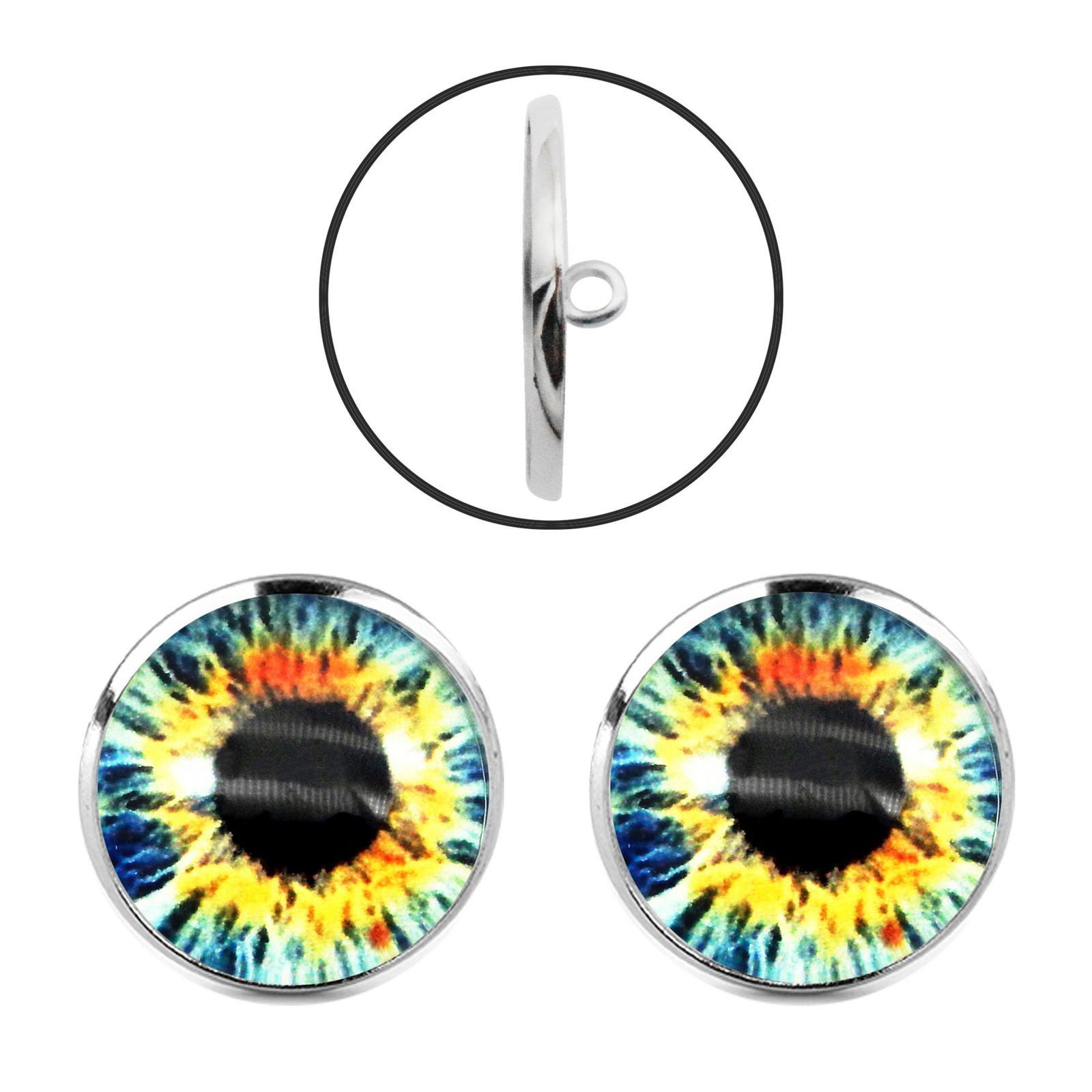 5 Pairs Multicolors Glass Sew on Button DIY Safety Eyes Eyeball for
