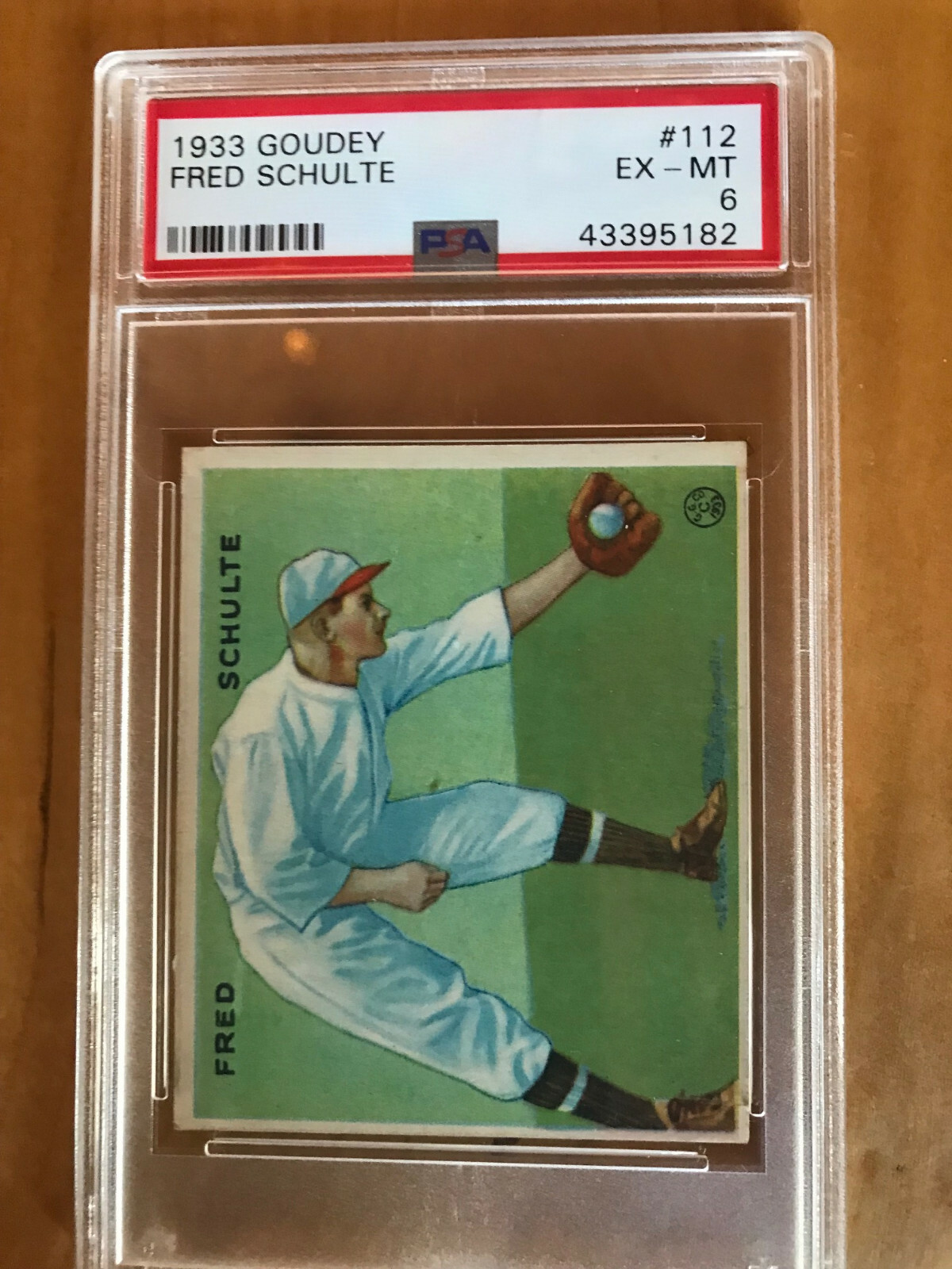 1933 Goudey Baseball #112 Fred Schulte PSA 6