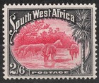 New ListingSg82E 1931 2'6 Sh South-West Africa Mountain Zebra, Blue Wildebeest issues Swa