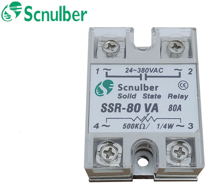 Single Solid State Relay Voltage Regulator SSR80VA 80A Potentiometer