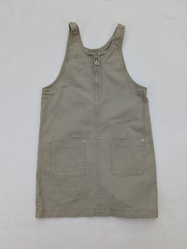 Palmetto's Girl's Jumper Dress Size L Beige Khaki Denim 90s Y2K FLAWS - Picture 2 of 23