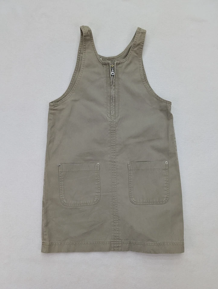 Palmetto's Girl's Jumper Dress Size L Beige Khaki Denim 90s Y2K FLAWS - Image 2 of 4