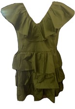 A New Day Green Ruffle Tiered Women Sleeveless Dress Sz XXL 2X New
