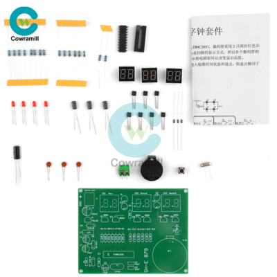 4/6 Digit DIY Electronic Alarm Clock Kit Loose Parts LED Digital Tube Clock Set