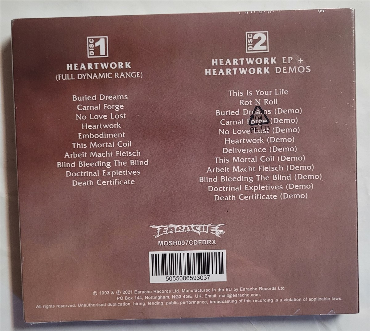 Carcass Heartwork Ultimate Edition 2 CD Set New Melodic Death