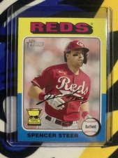 Spencer Steer 2024 Topps Heritage #235 Rookie Gold Cup Base Reds