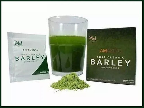 1 Box I Am Worldwide Amazing Barley 10 Beutel Pulver Saft Energie Rein Bio - Bild 2 von 3