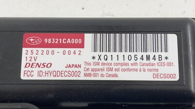 13-20 SUBARU BRZ PASSENGER RIGHT FRONT OCCUPANT DETECTION