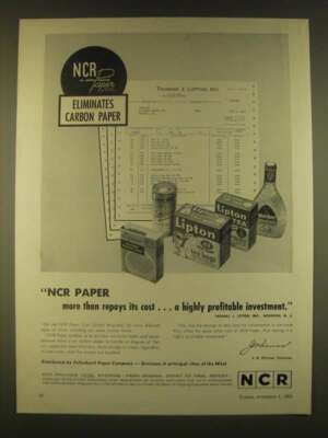 1963 NCR Paper Ad - NCR Paper more than repays its cost