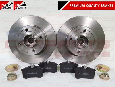 PEUGEOT 308 07-15 REAR BRAKE DISCS & PADS WITH WHEEL BEARINGS & ABS