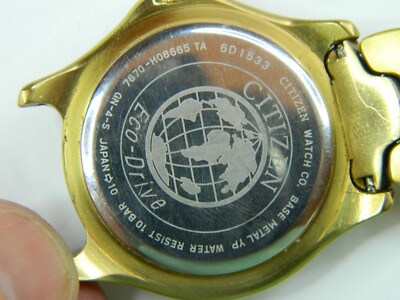 VINTAGE CITIZEN WR100 ECO DRIVE SOLAR-TECH 180 MENS GOLD SS
