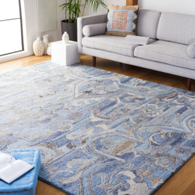 SAFAVIEH Marquee MRQ116M Handmade Blue / Grey Rug