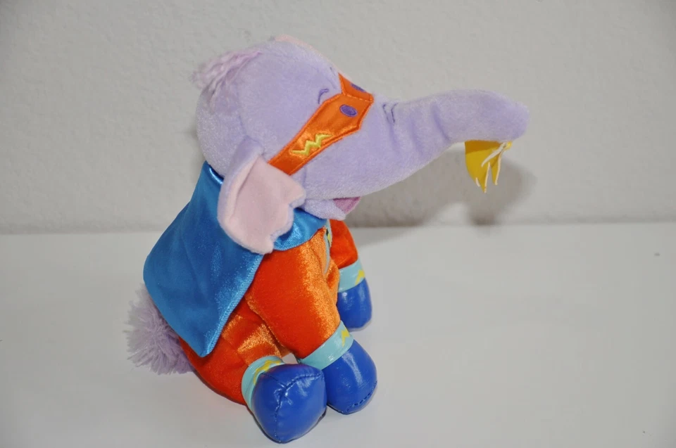 Disney Store Exclusive Purple Lumpy Heffalump Elephant Plush Superhero 6" Rare - Image 3 of 4
