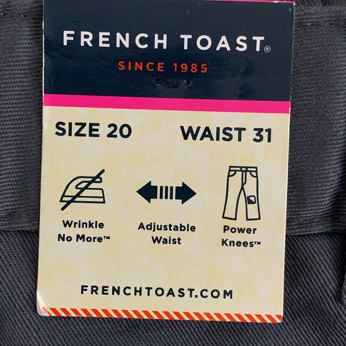 French Toast Girls Size 20 Gray Flat Front Uniform Bootcut Pants NWT - Picture 2 of 7
