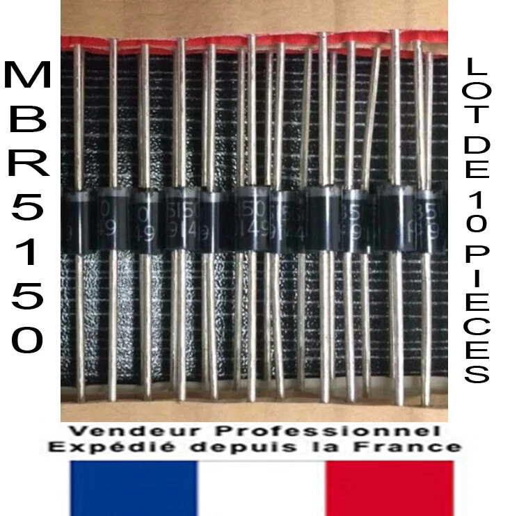 MICROELECTRONICS Lot de 10 PCS MBR5150 SB5150 SR5150 5A 150V Schottky Diode - New