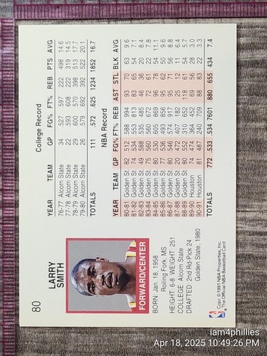1991 NBA Hoops Series 1 Cards Complete Your Set #'s 1 -165 YOU PICK - Picture 147 of 305