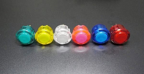 Crystal Arcade Stick / Joystick 30mm Button Sanwa OBSF-30 Semitsu Hori Mad Catz