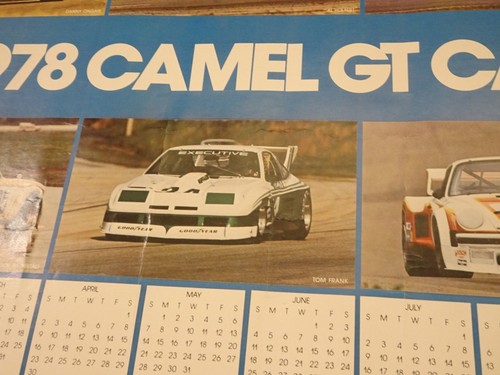 VERY RARE VINTAGE CLASSIC 1978 PORSCHE CAMEL GT IMSA CALLENDER POSTER 36 X 24 - Picture 7 of 12