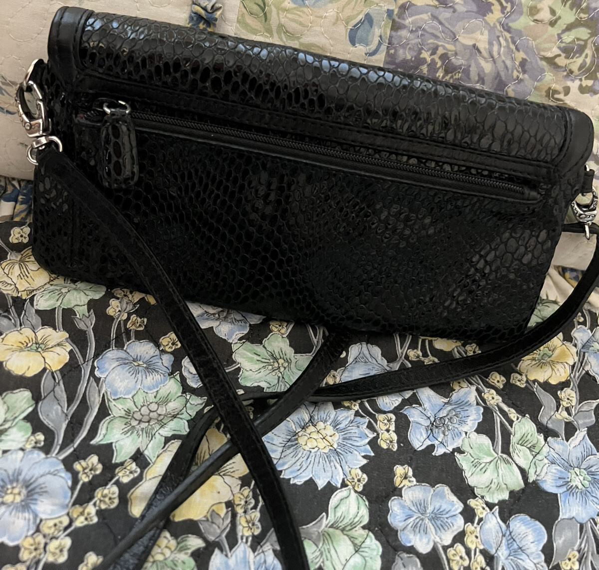 BRIGHTON  Python black Snake Skin WALLET  Purse w… - image 4